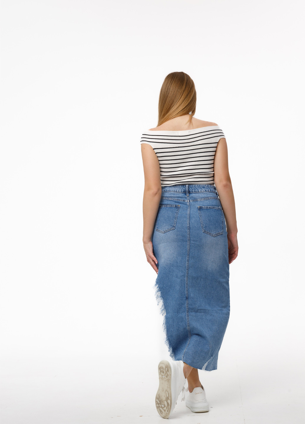 Голубая джинсовая варенка юбка Icon а-силуэта (трапеция)