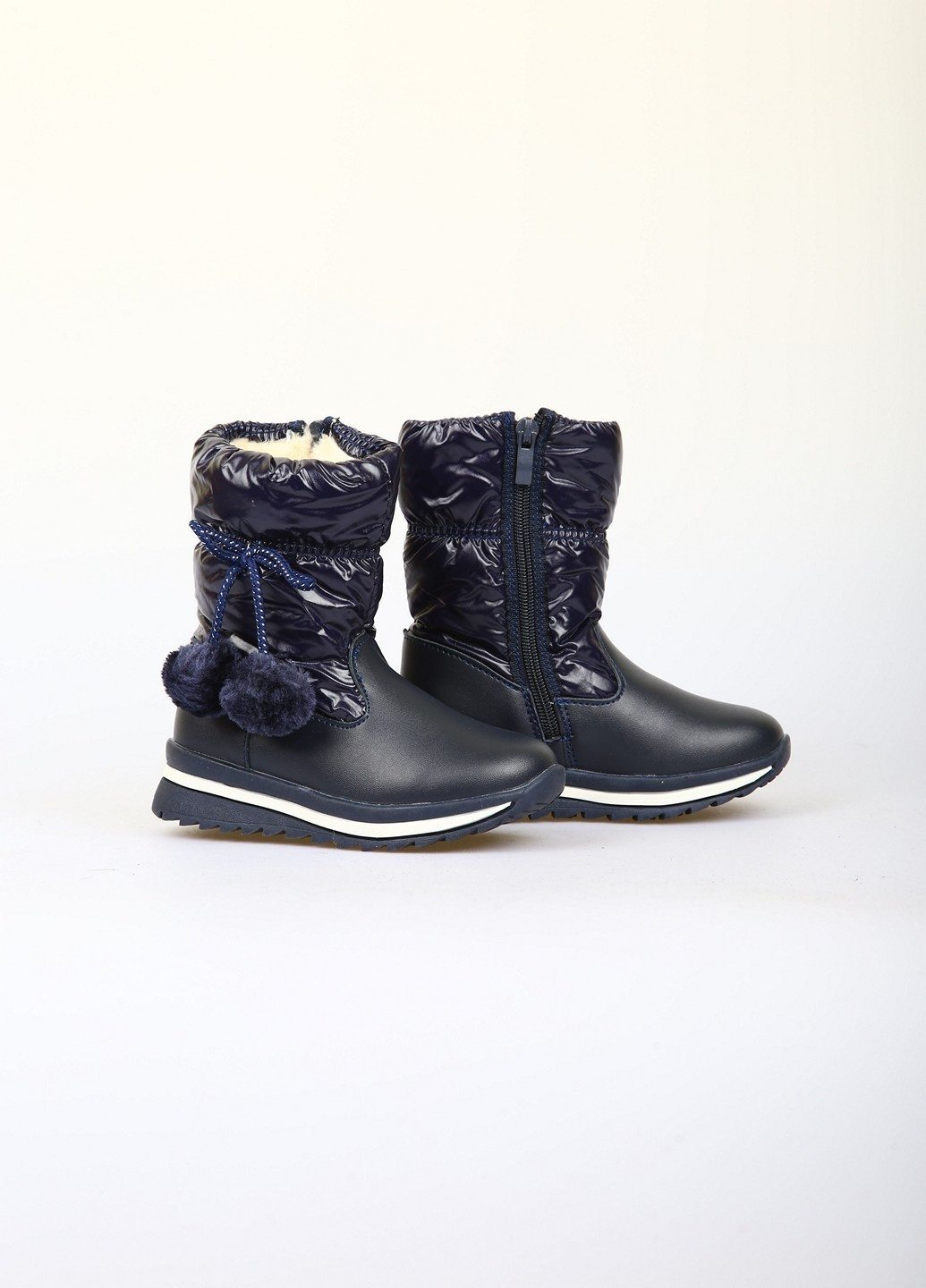 Темно-синие кэжуал зимние ботинки Шалунишка