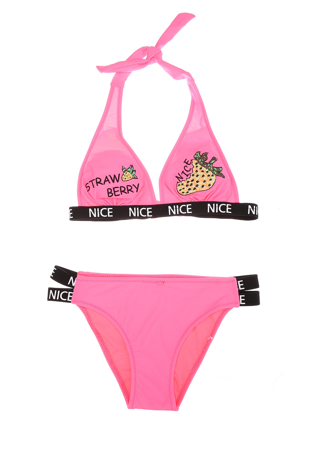 Рожевий літній купальник (ліф, труси) Fuba.Vi