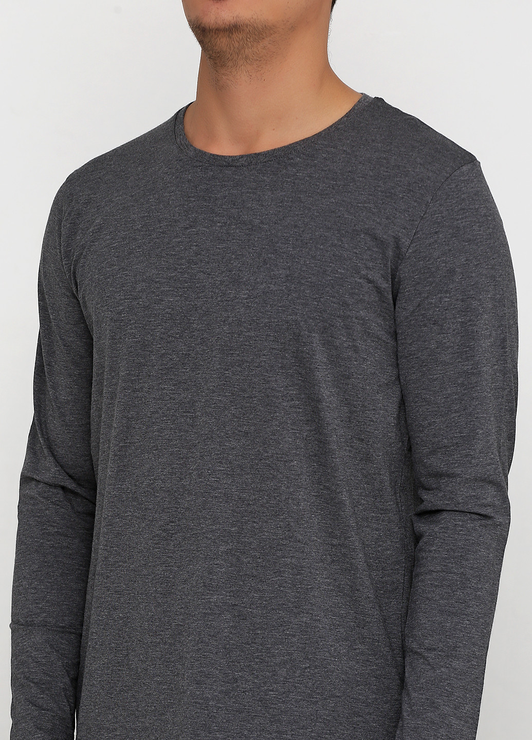 Лонгслів Livergy меланж темно-сірий спортивні