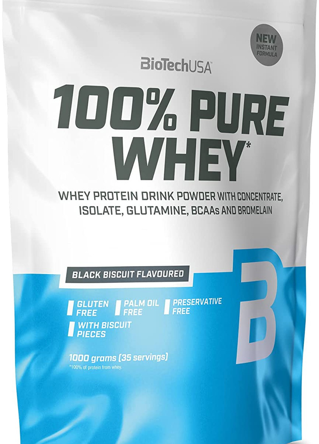 Протеин 100% Pure Whey 1000g (Black biscuit) Biotech (255390352)