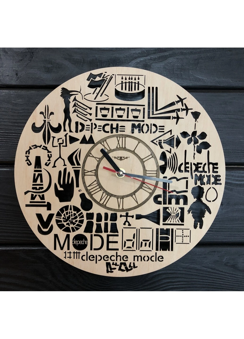 Оригинальные настенные часы из дерева «Depeche Mode» 7Arts (253567097)