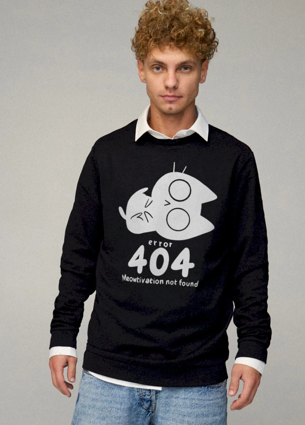 Чорний свитшот мужской oversize /no flis/ YAPPI малюнок (254557532)