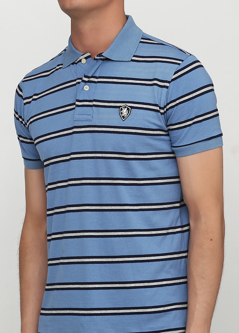 Темно-голубой футболка-поло мужское для мужчин Tommy Hilfiger с логотипом