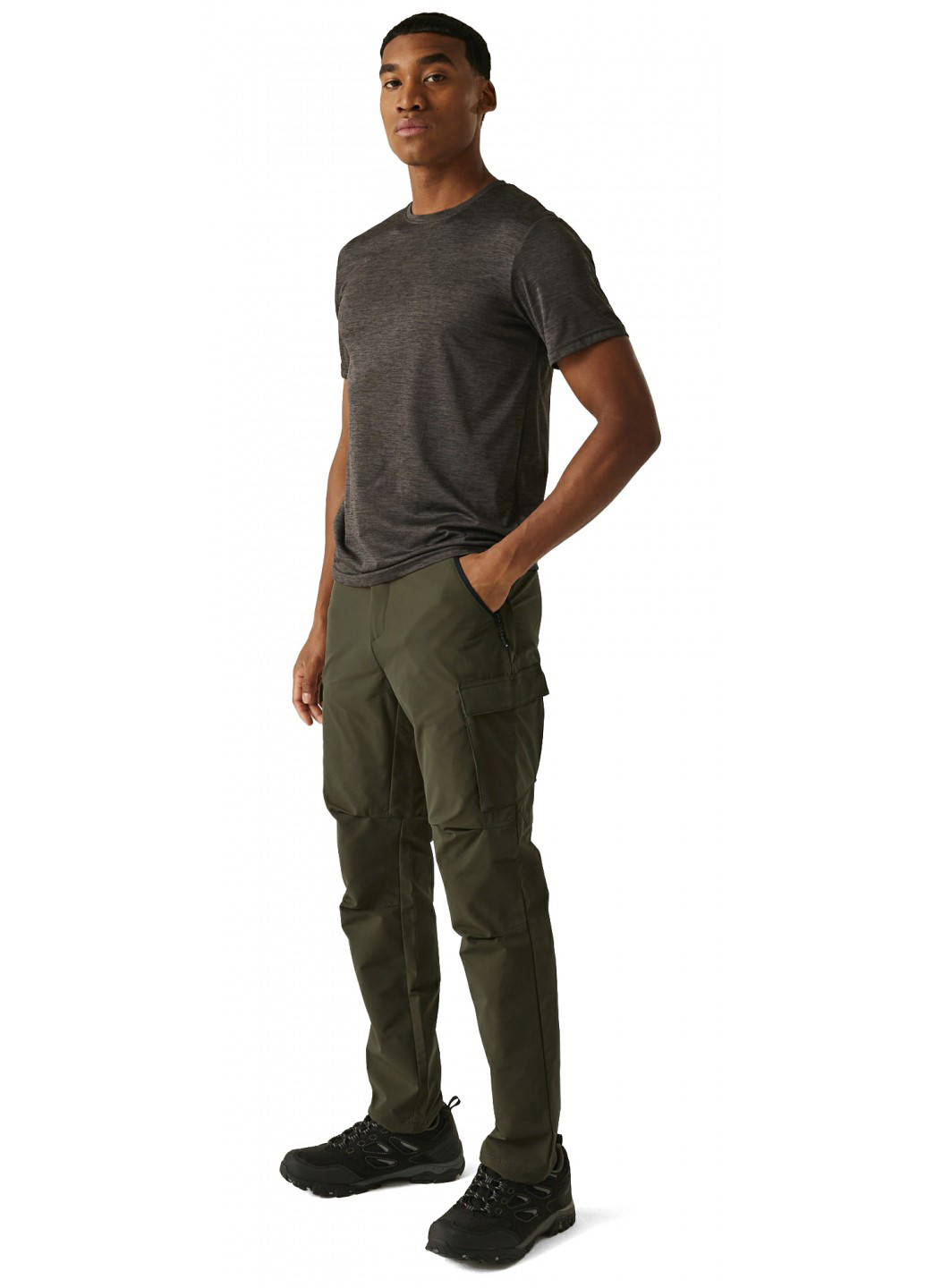 Хаки кэжуал зимние зауженные брюки Regatta