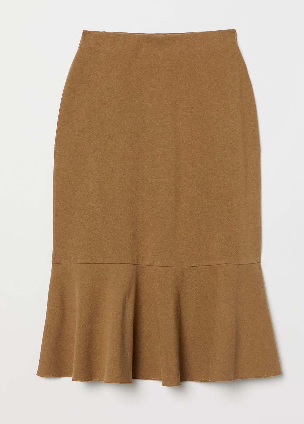 Темно-бежевая кэжуал однотонная юбка H&M годе