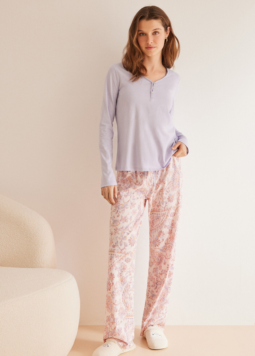 Комбинированная всесезон пижама (лонгслив, брюки) лонгслив + брюки Women'secret