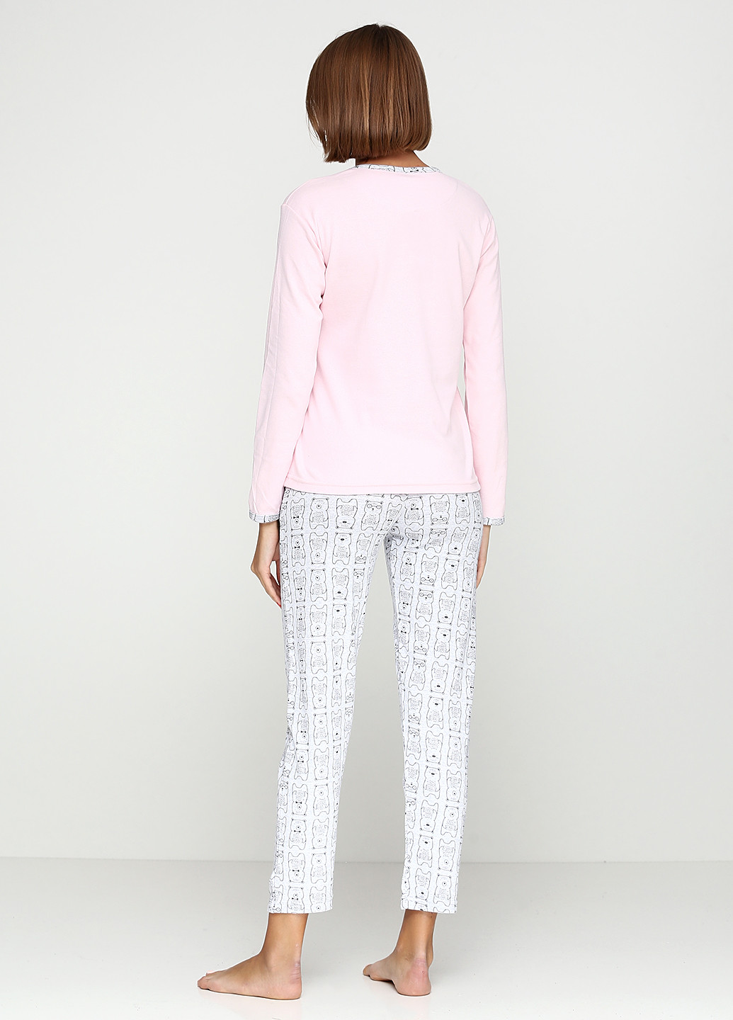 Розовая всесезон пижама (лонгслив, брюки) Fawn