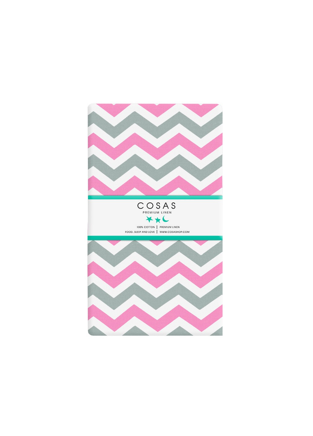 Простынь на резинке 160х200х20 ZIGZAG GREY ROSE Cosas ZigGreyRose_160x200x20 (250319036)