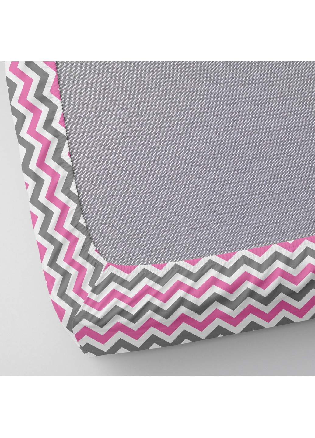 Простынь на резинке 160х200х20 ZIGZAG GREY ROSE Cosas ZigGreyRose_160x200x20 (250319036)