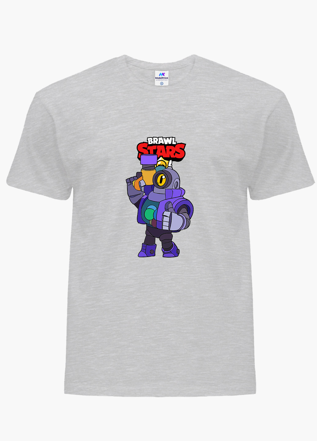 Світло-сіра демісезонна футболка дитяча ріко бравл старс (rico brawl stars) (9224-1006) MobiPrint