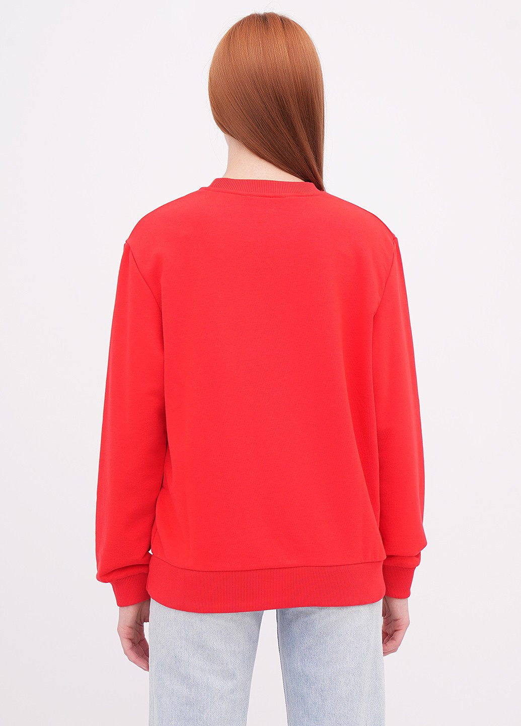 Червоний світшот EQUILIBRI однотонний аплікація, бант (355383097)