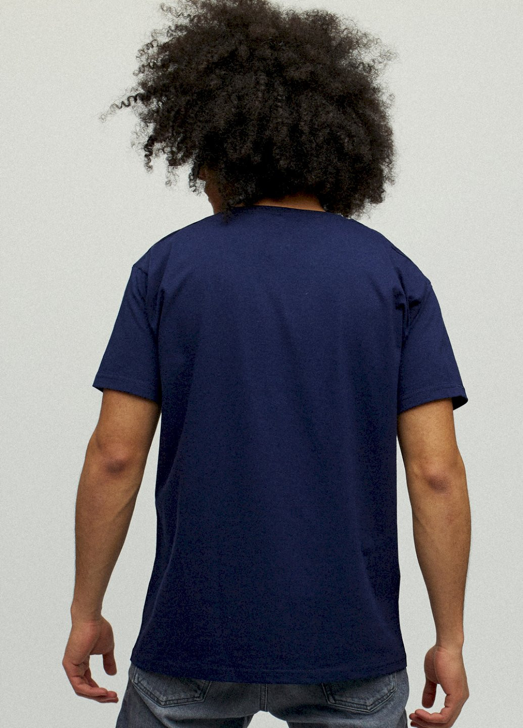 Темно-синяя футболка мужская YAPPI