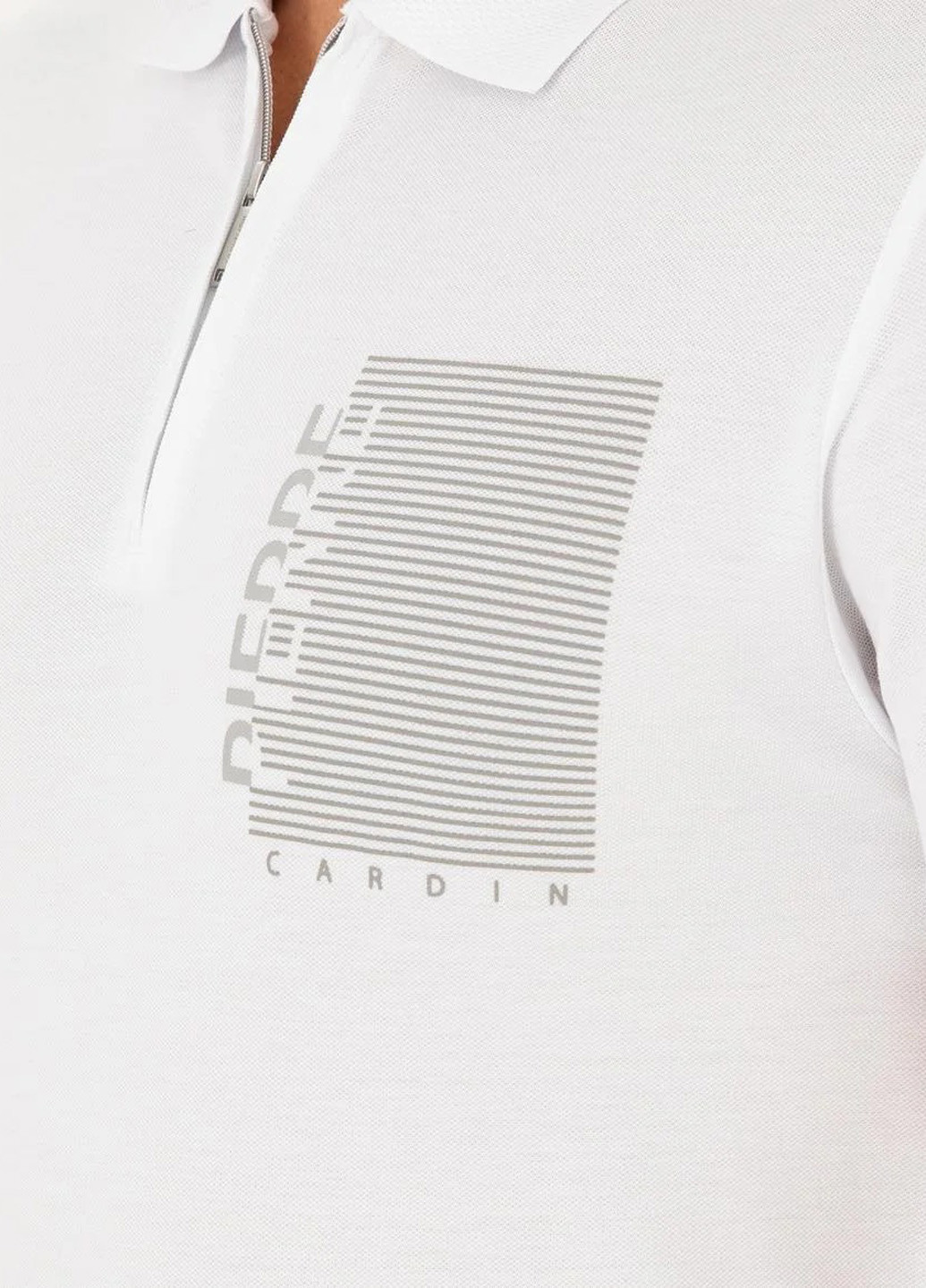 Белая футболка-поло для мужчин Pierre Cardin однотонная