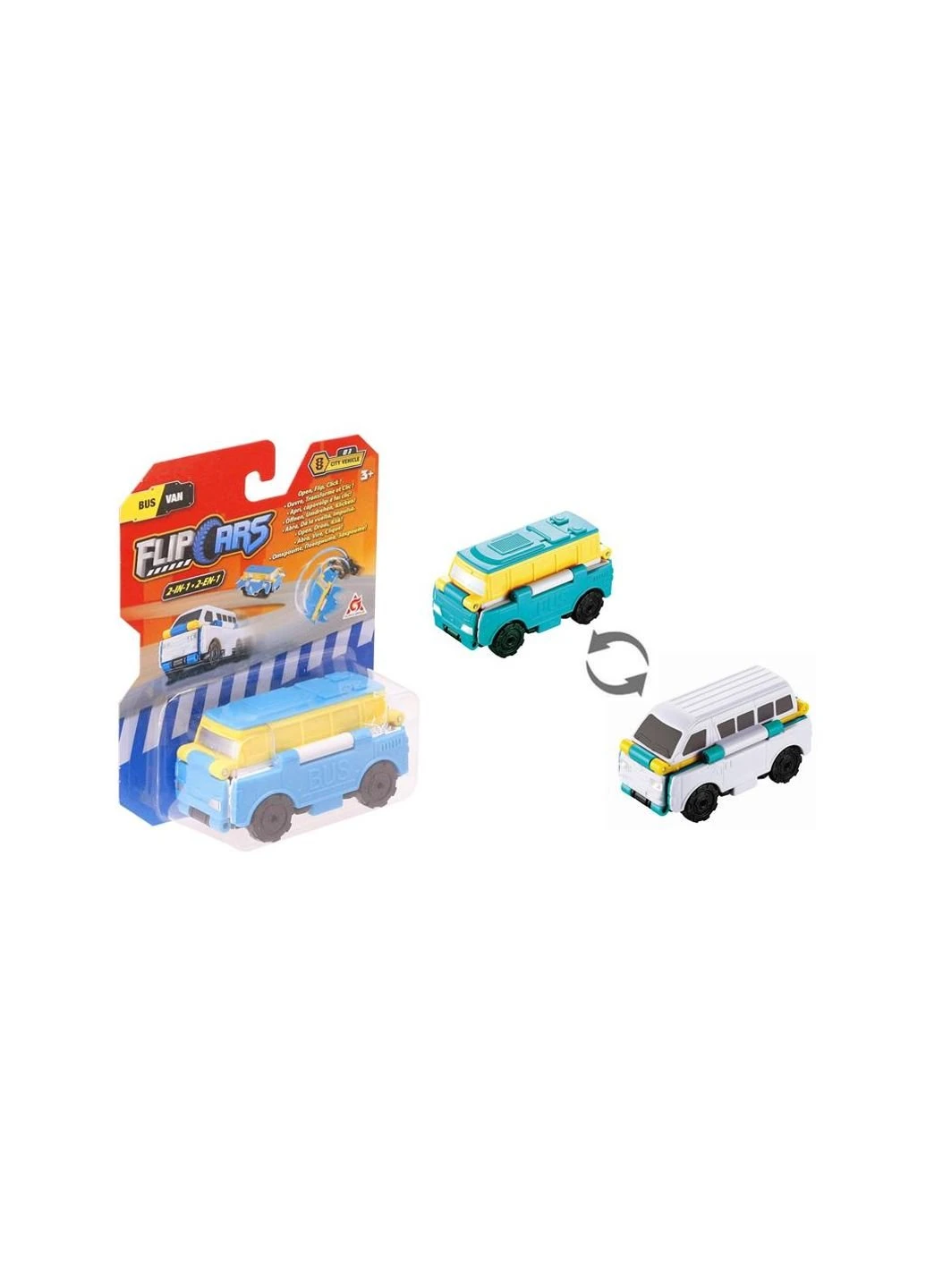 Машина Flip Cars 2 в 1 Автобус та мікроавтобус (EU463875-11) No Brand (254078842)