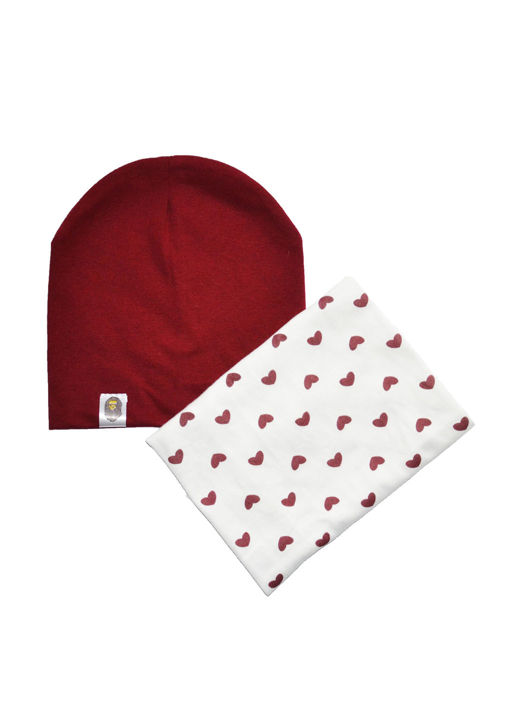 Бордовый демисезонный комплект (шапка, шарф-снуд) Sweet Hats