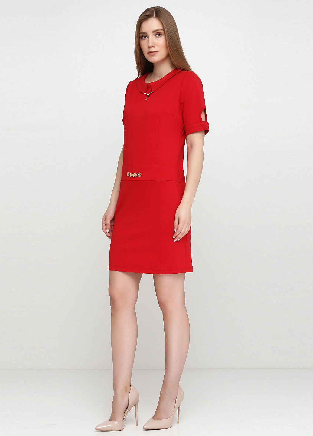 Красное кэжуал платье футляр Ageless