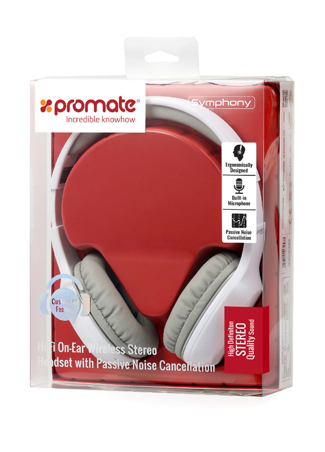Bluetooth наушники Red Promate symphony (131287584)
