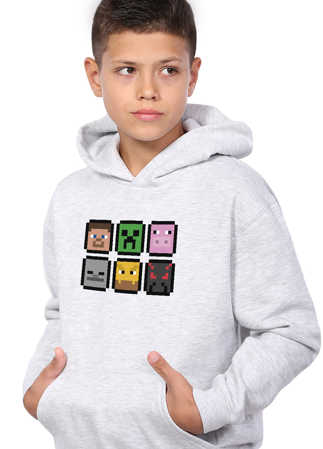 Худи для мальчика Майнкрафт (Minecraft) Кенгуру детский (9298-1173) MobiPrint (219027569)