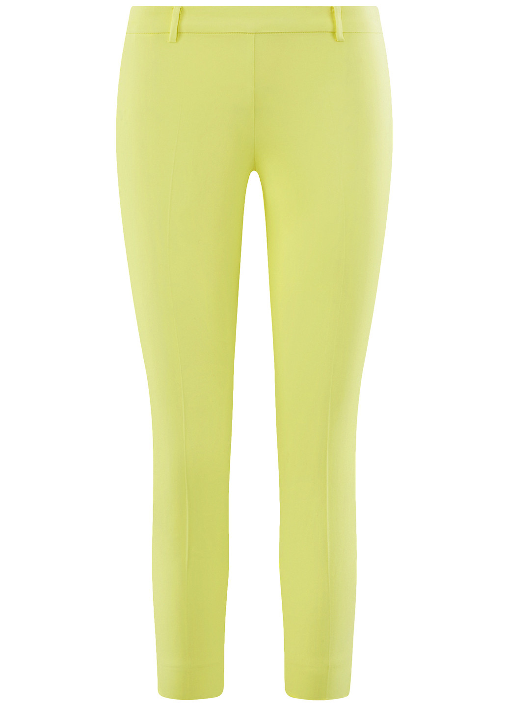 Лимонно-зеленые кэжуал летние прямые брюки Oodji