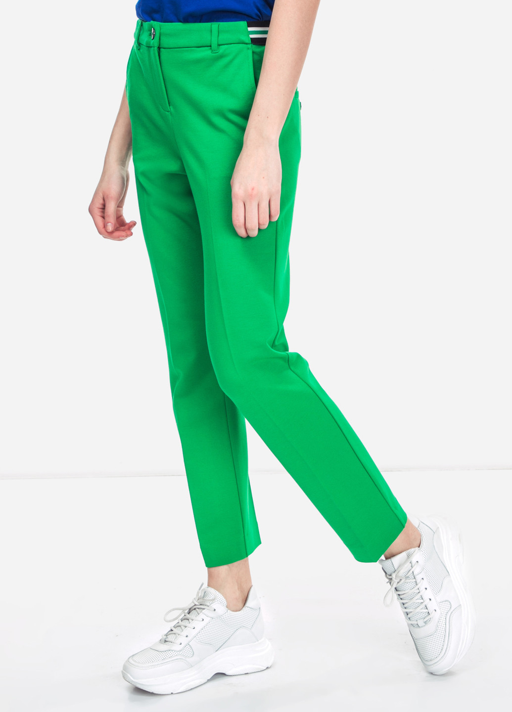 Зеленые кэжуал демисезонные зауженные брюки Tom Tailor