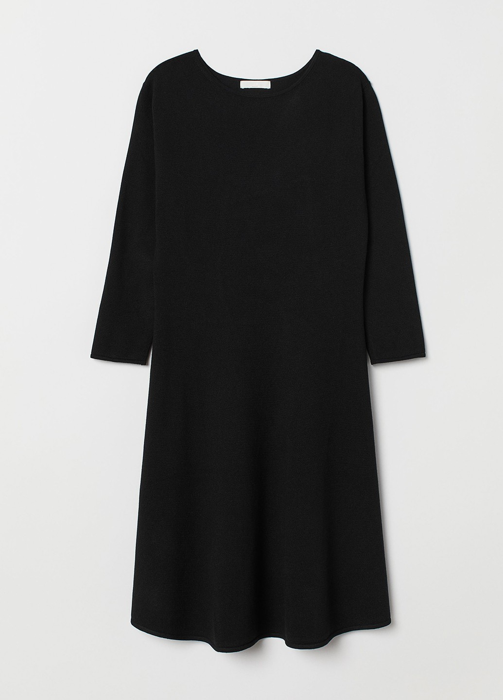 Черное кэжуал платье клеш H&M однотонное