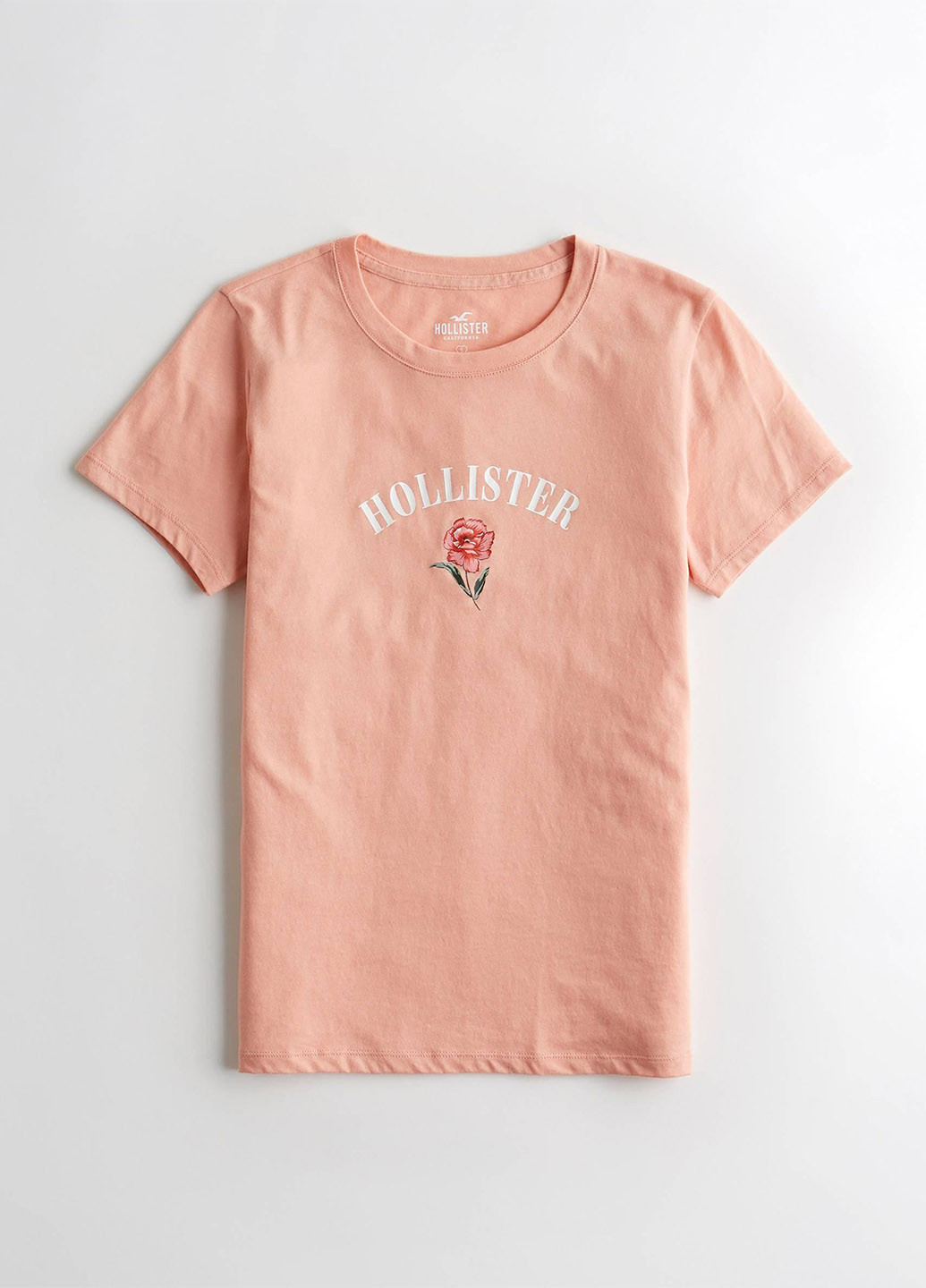 Персикова літня футболка Hollister