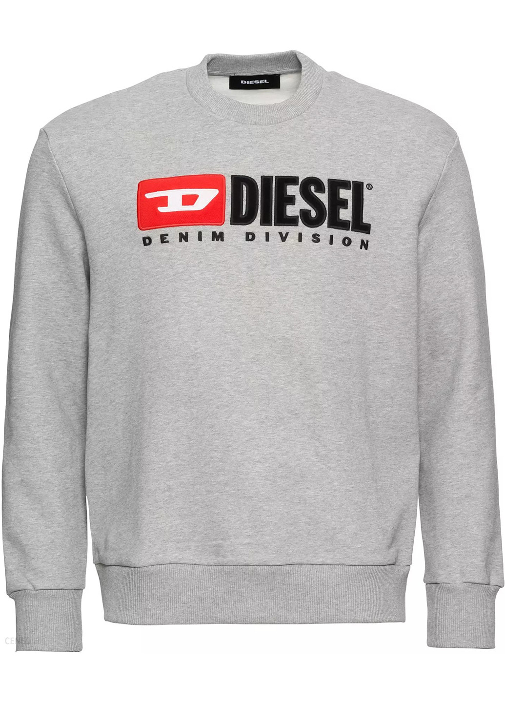 Світшот Diesel - Прямий крій логотип сірий кежуал трикотаж, бавовна - (257299604)