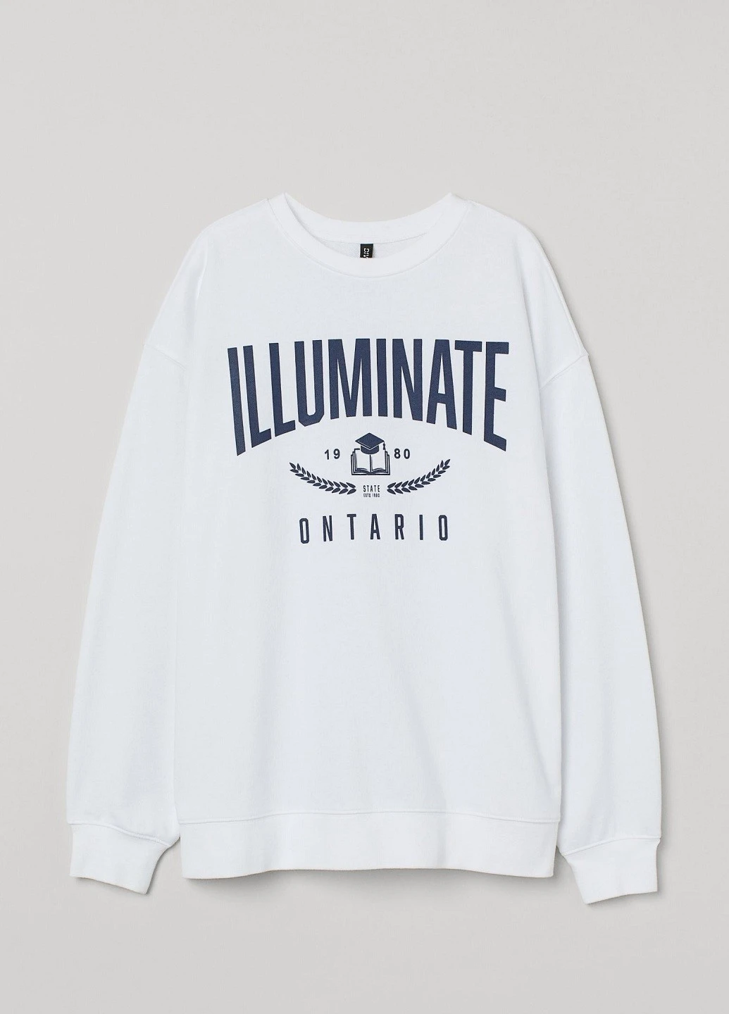 Белый свитшот H&M рисунок (252628924)