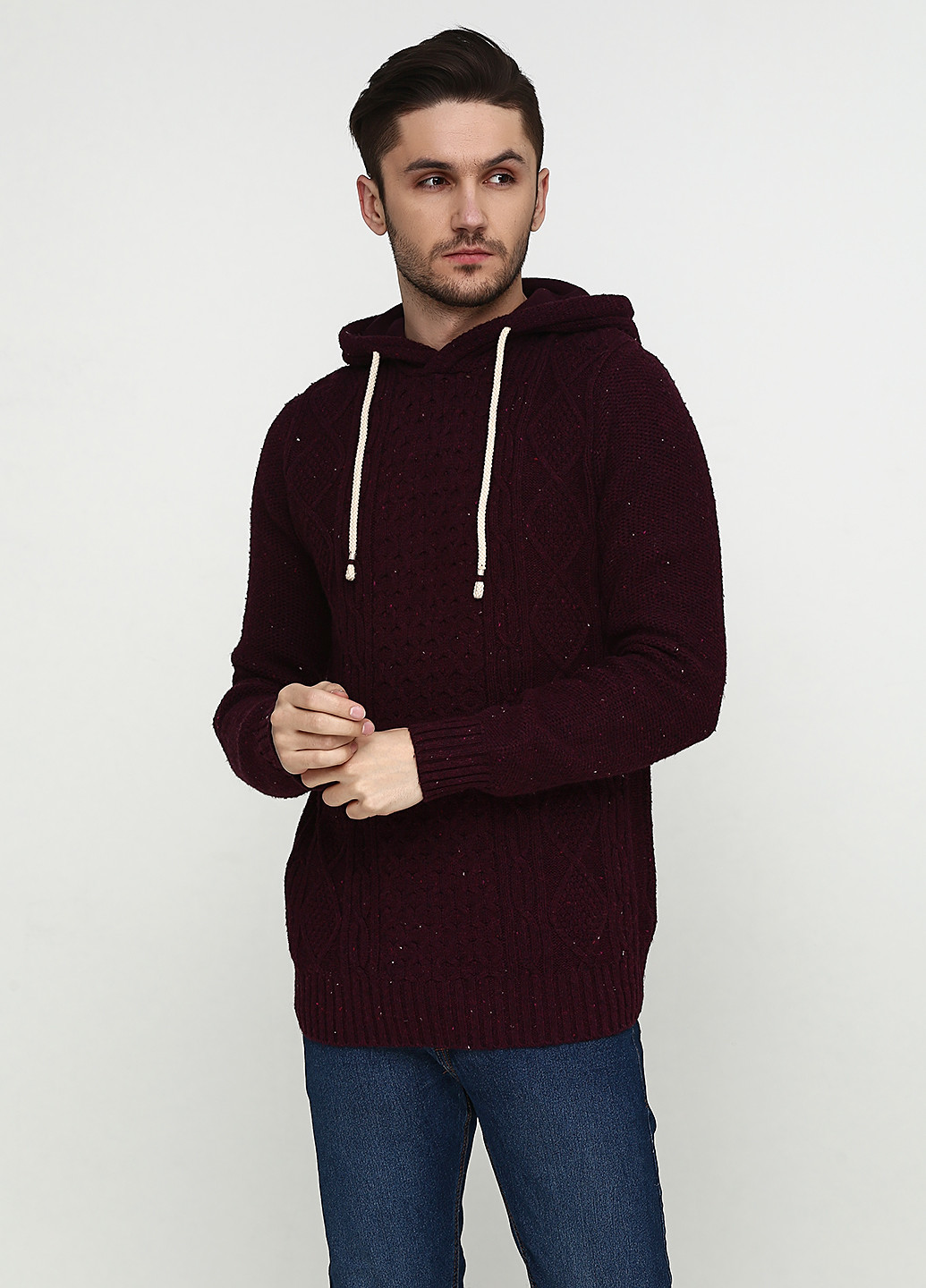 Бордовий демісезонний светр пуловер H&M