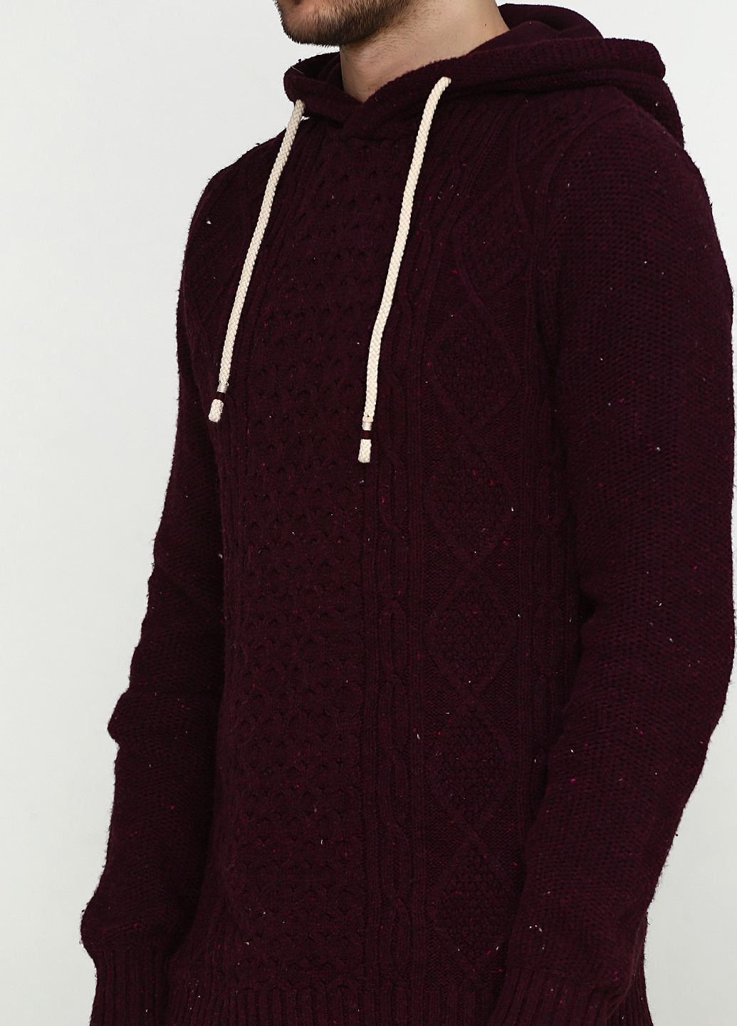 Бордовый демисезонный свитер пуловер H&M