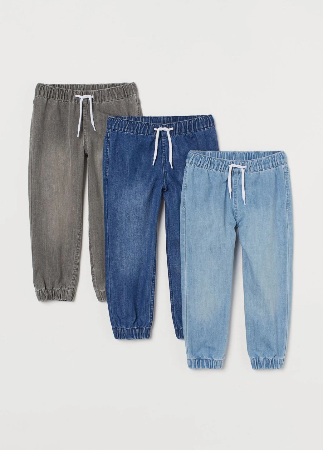 Комбинированные джинсовые демисезонные брюки H&M