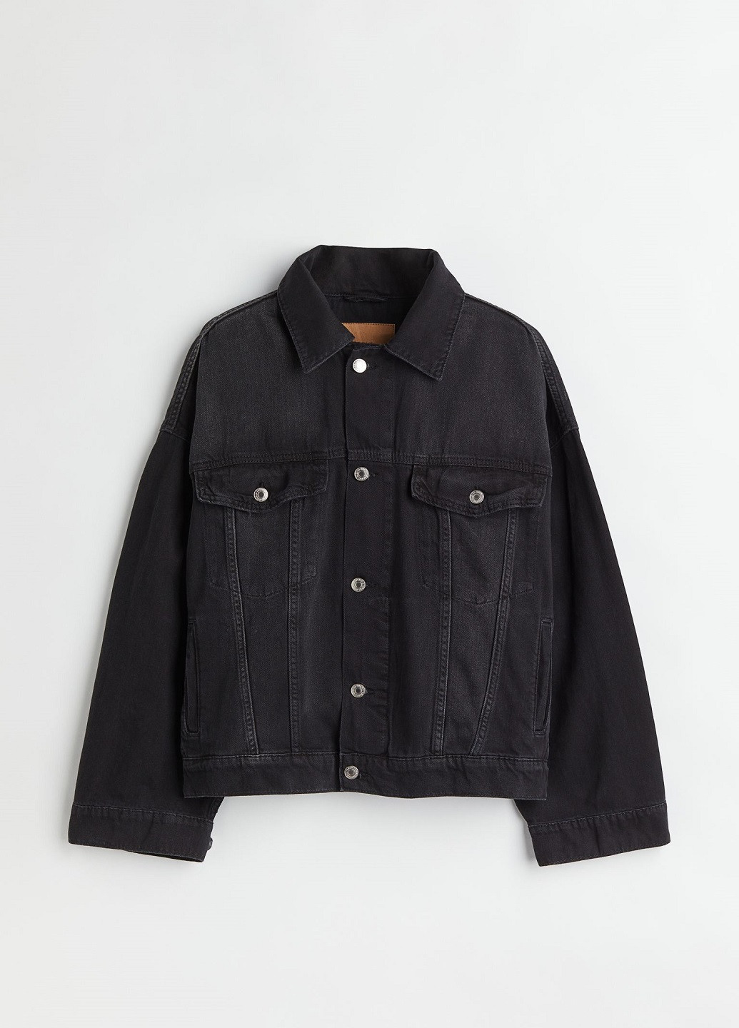 Чорна демісезонна джинсова куртка H&M
