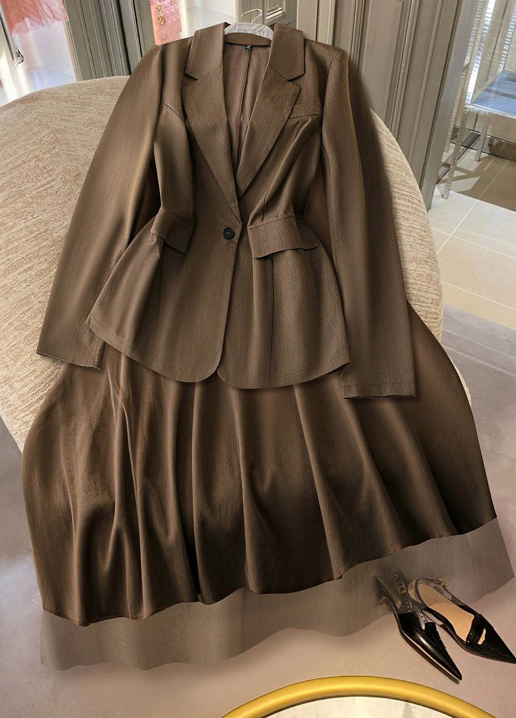 Костюм (жакет, юбка) SHEIN (366090429)