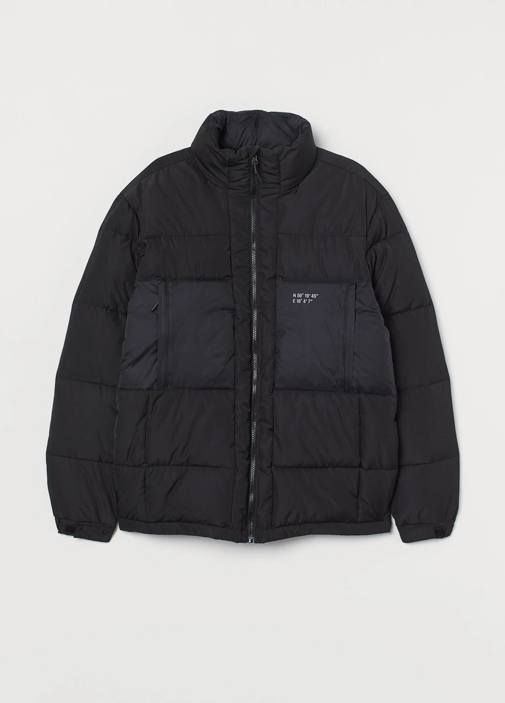 Черная зимняя куртка H&M