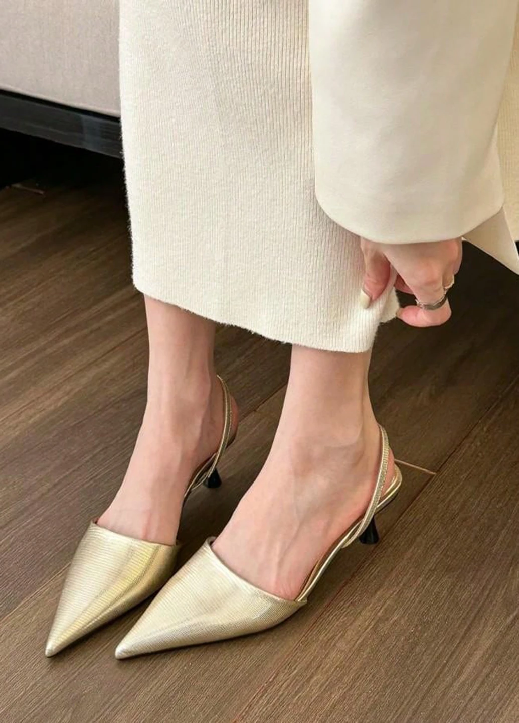 SHEIN Туфлі золотий з штучна шкіра, китай — демісезон (324027913)