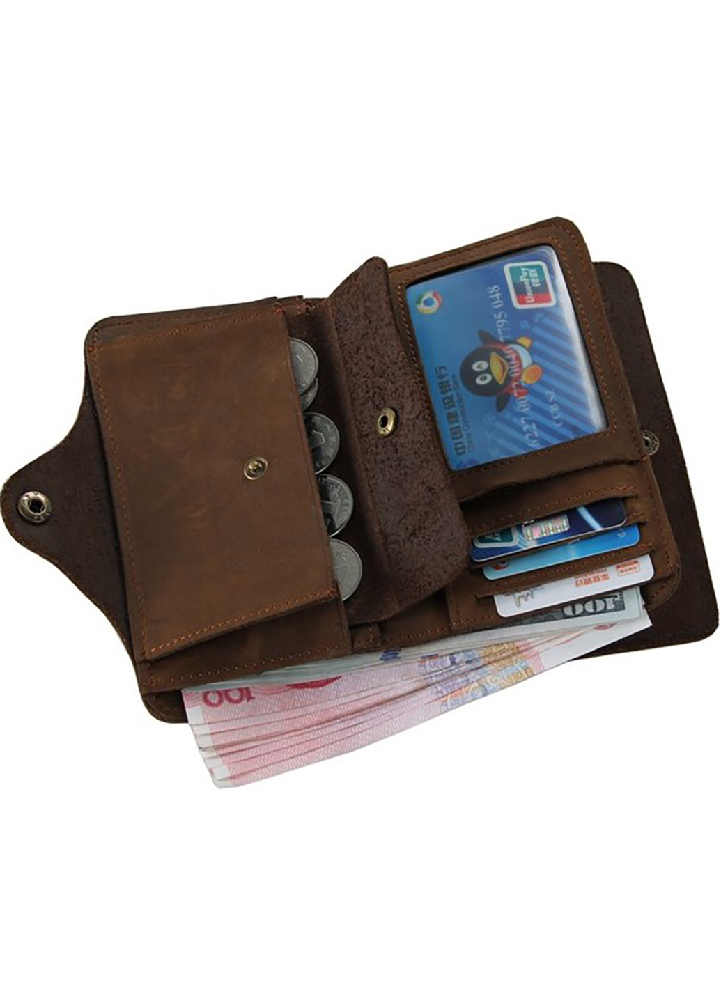 Чоловічий шкіряний гаманець 15х10 см Vintage (252126963)