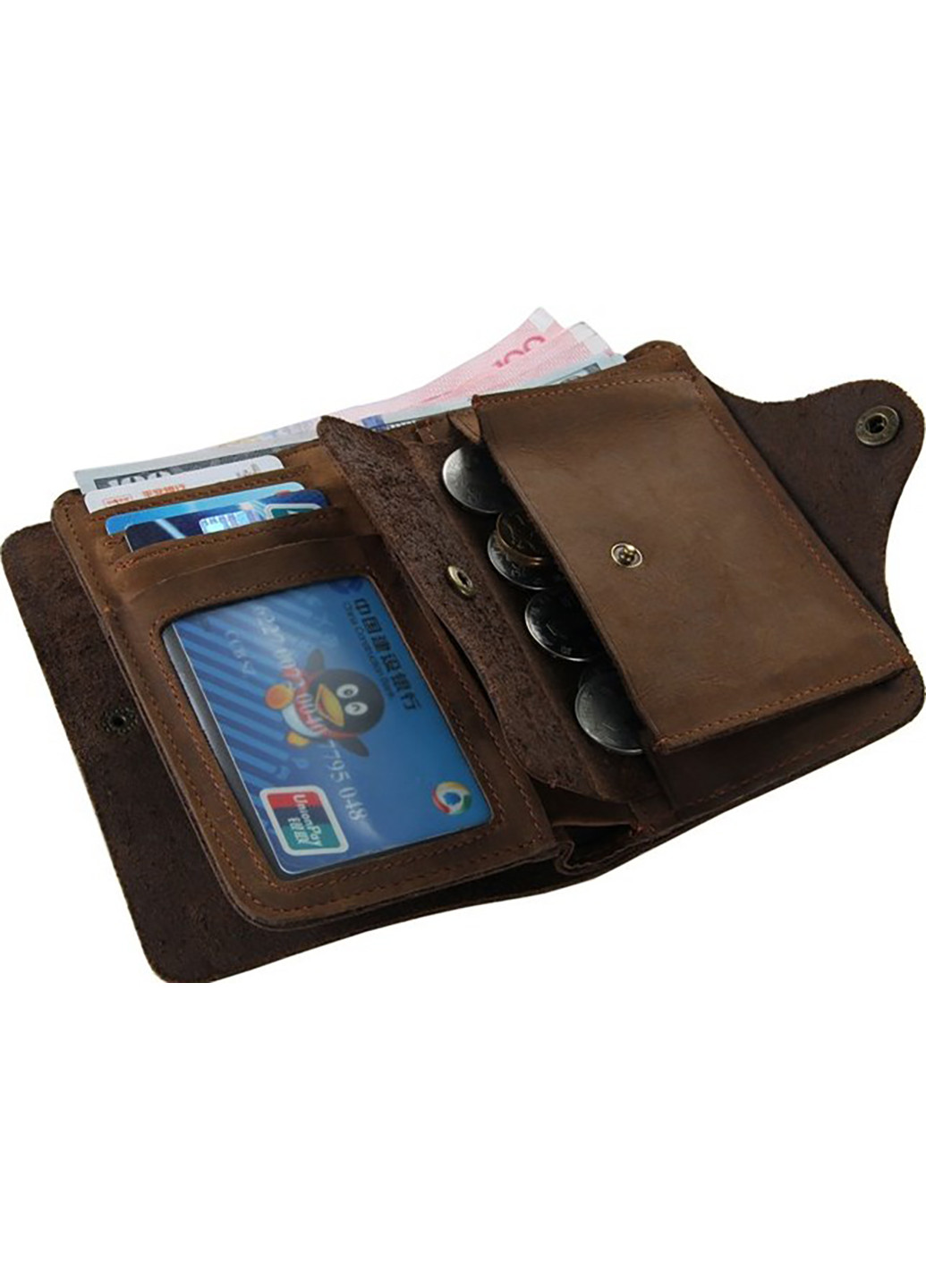 Чоловічий шкіряний гаманець 15х10 см Vintage (252126963)