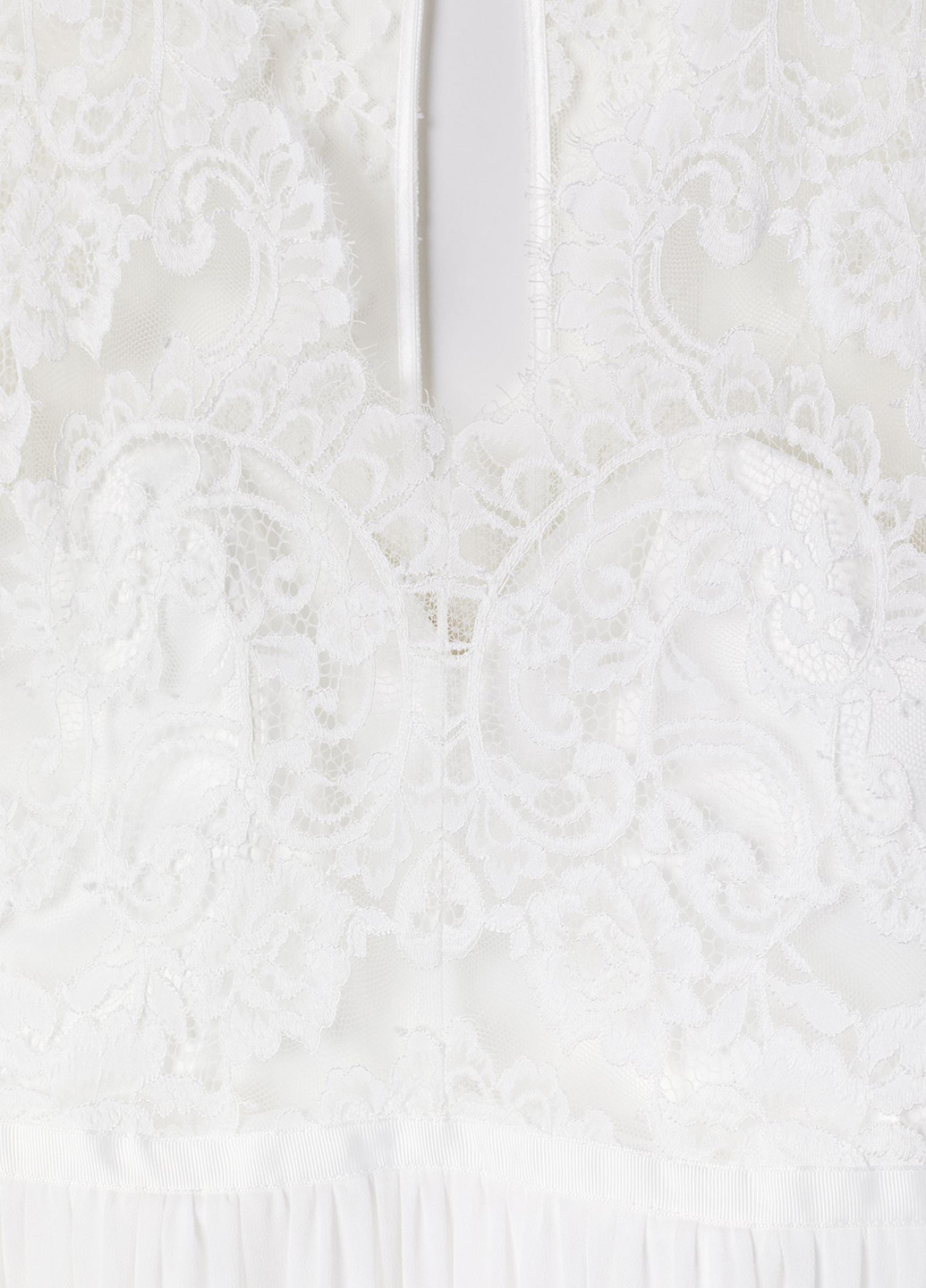 Белое свадебное платье клеш H&M однотонное