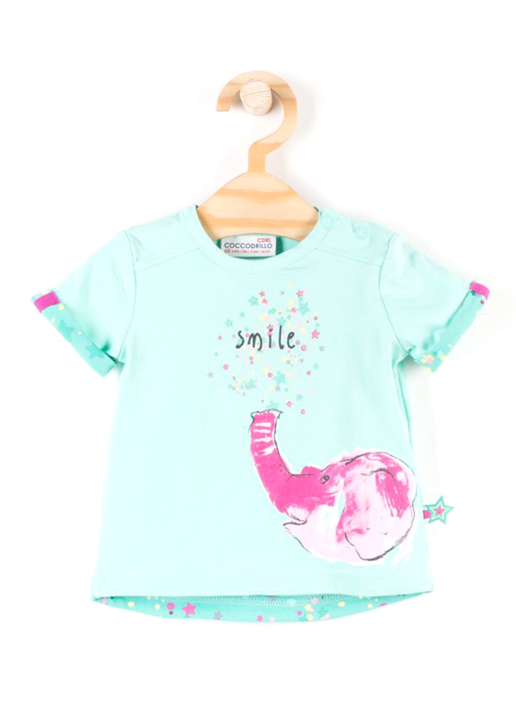 Бирюзовая летняя футболка Coccodrillo