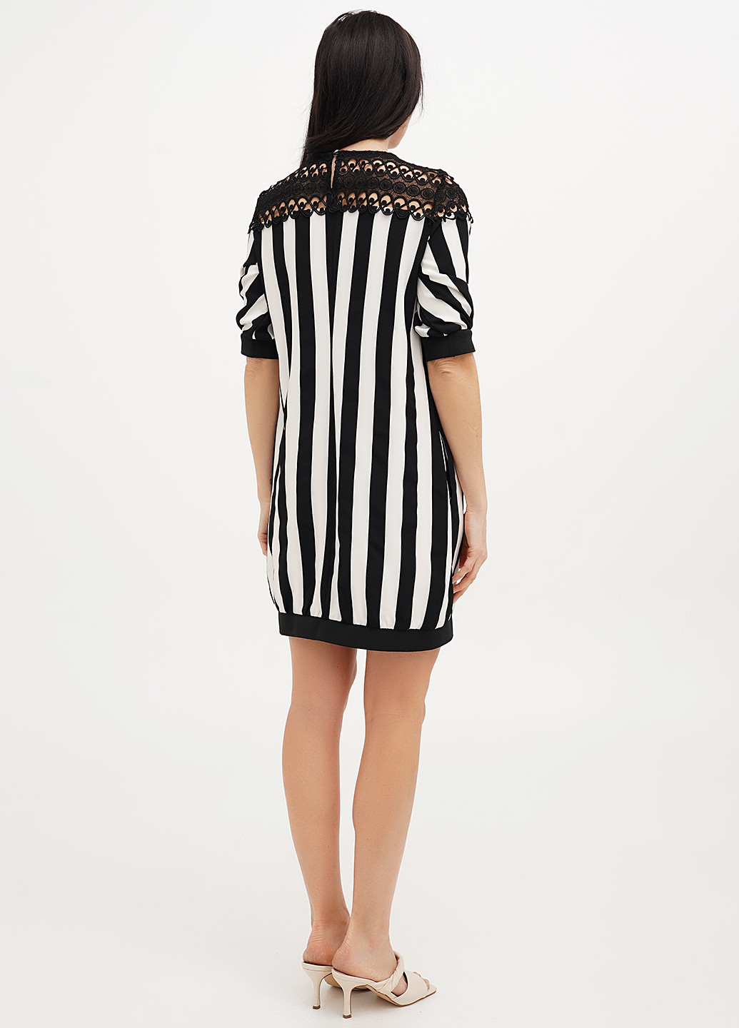 Комбинированное кэжуал платье Vicolo в полоску