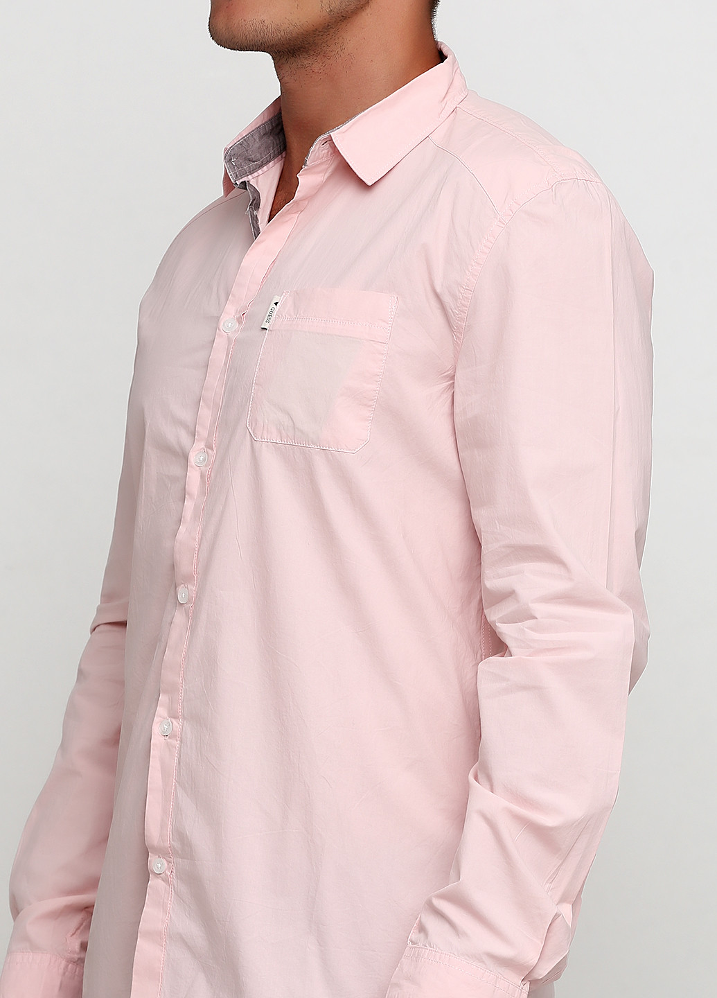 Розовая кэжуал рубашка однотонная Guess