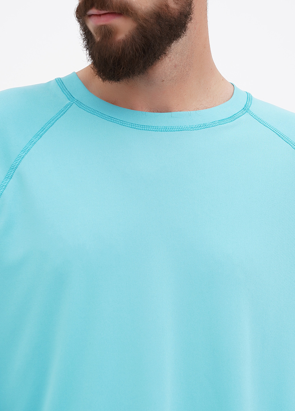 Бирюзовый демисезонный спортивный лонгслив Jockey однотонный