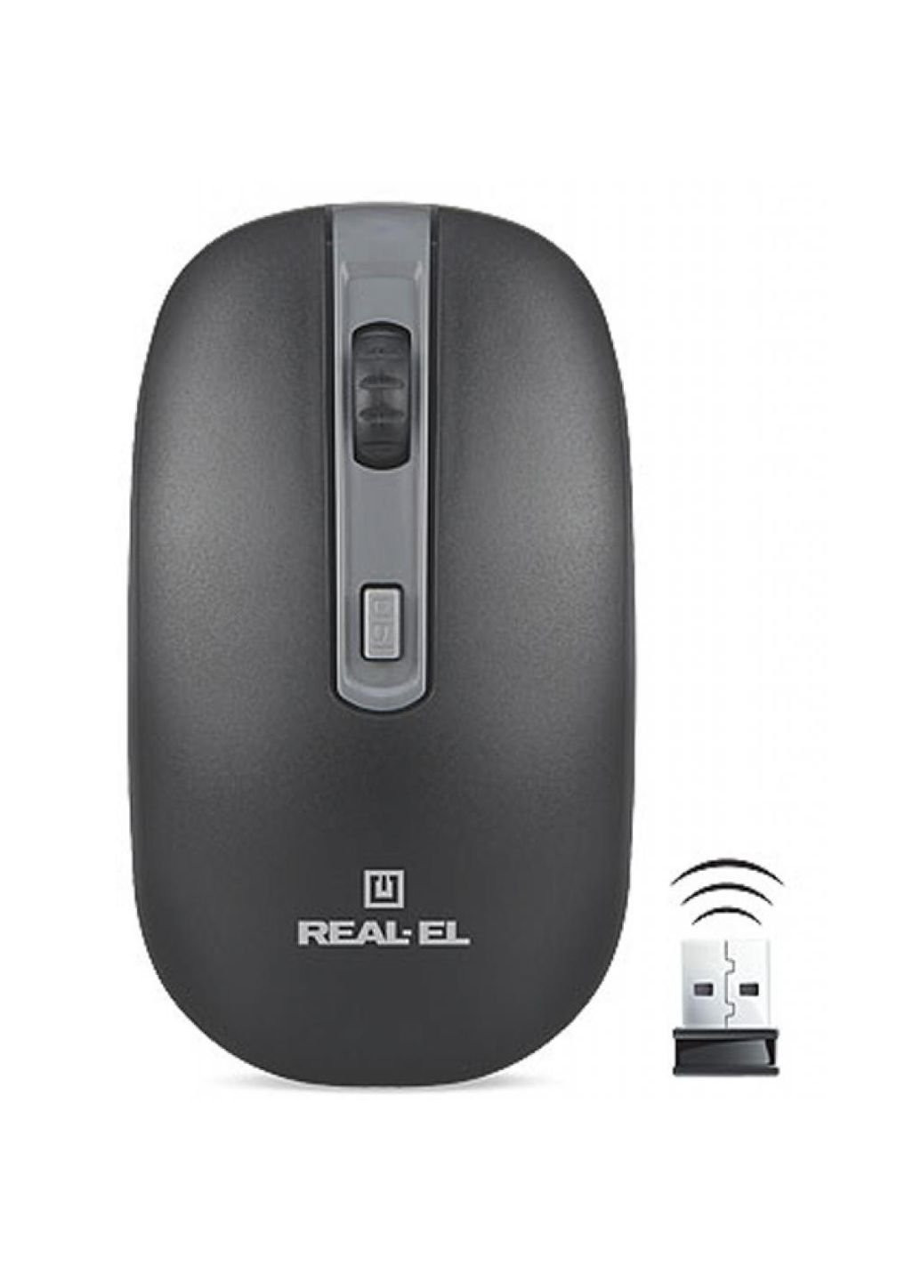 Мышка RM-303 black-grey Real-El (253546188)