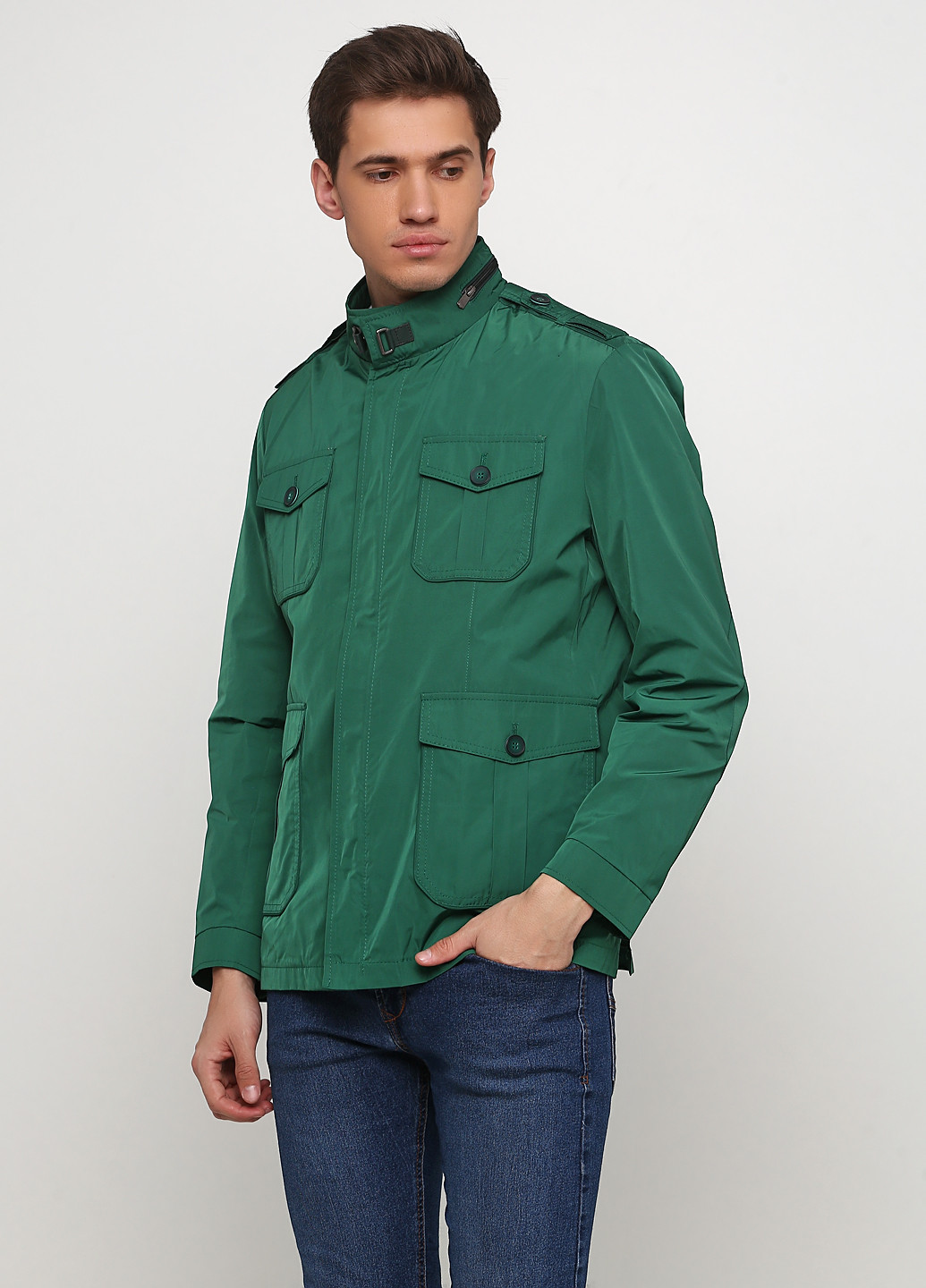 Зеленая демисезонная куртка ANDRE TAN MAN