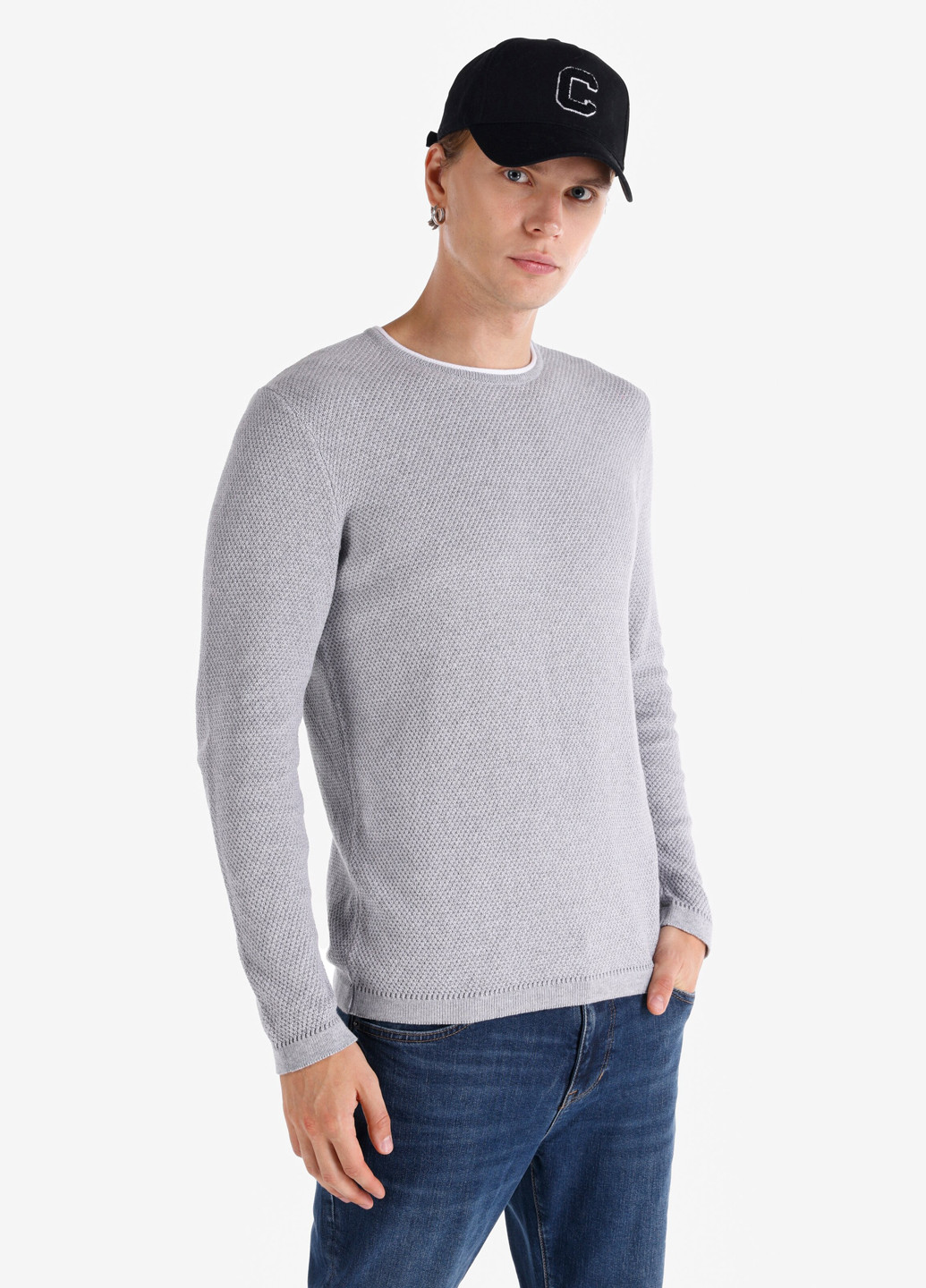 Светло-серый демисезонный джемпер джемпер Colin's