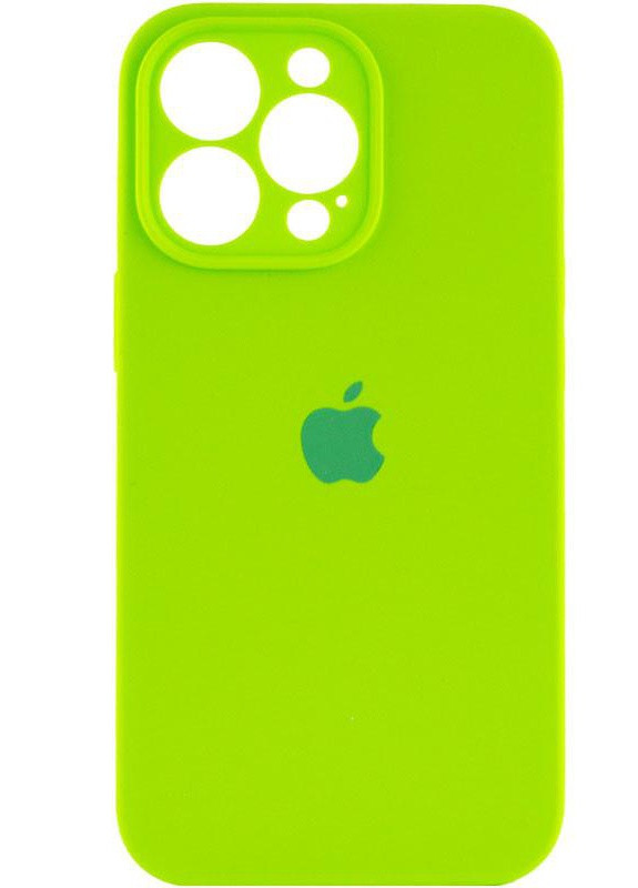 Силиконовый Чехол Накладка Закрытая Камера Silicone Case Full Camera Для iPhone 13 Pro Max Light Green No Brand (254091616)