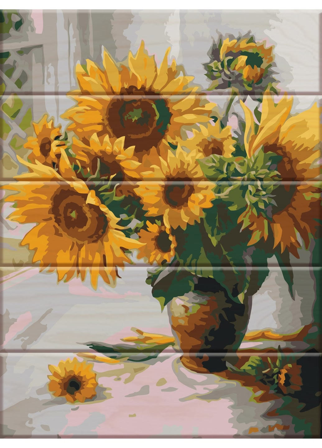 Картина по номерам на дереве "Соняшники" 30х40 см ArtStory (250448958)