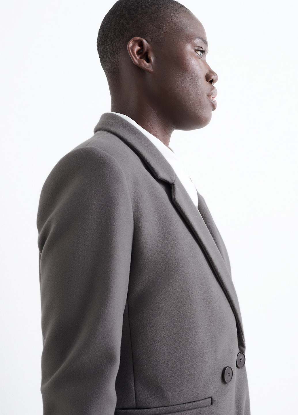 Сіре демісезонне Пальто двобортне C&A