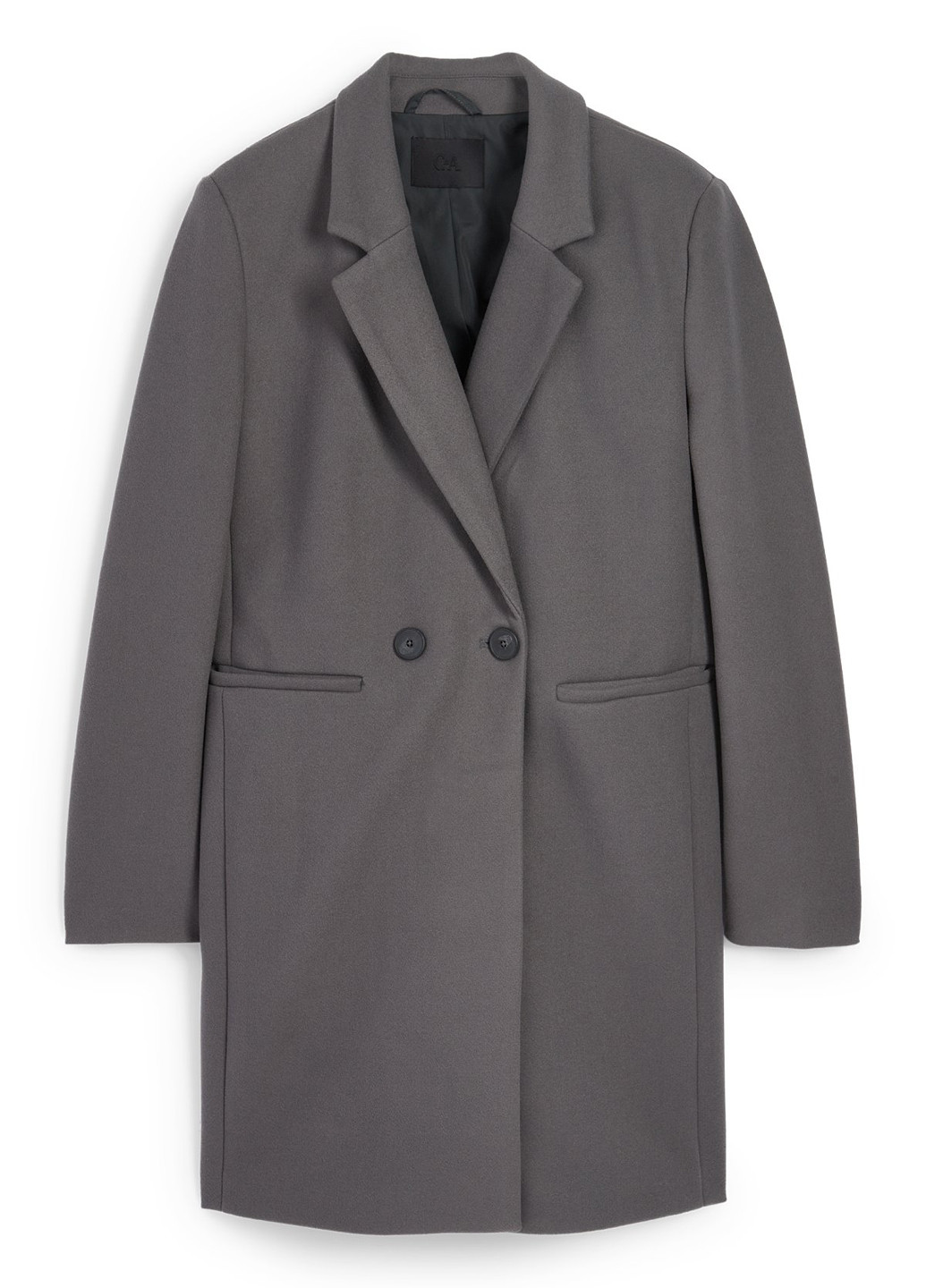 Сіре демісезонне Пальто двобортне C&A